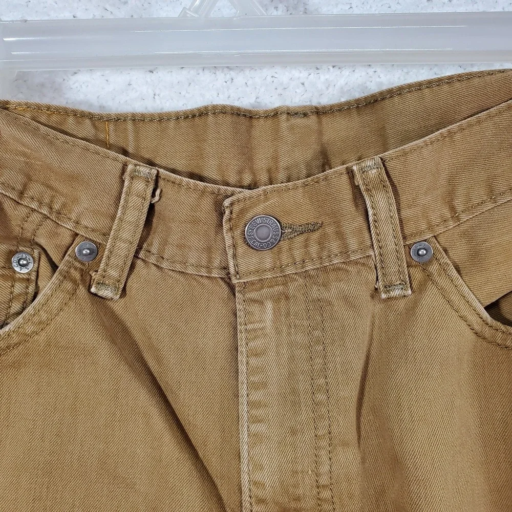 Levi 505 Jeans Mens Size 36x32 Brown White Tab